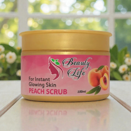Beauty Life Peach Scrub for Instant Glowing Skin – Deep Exfoliating Face & Body Scrub (100ml)